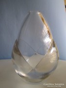 Századfordulós Szecessziós különleges formájú üveg VÁZA 2456
