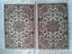 2 db indo- Isfahan kézi csomózású szőnyeg