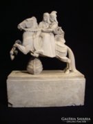 Antik jelzett szobor 43,5 cm '1921 Leányrablás