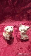Aquincumi porcelán kutya cica pár