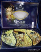G. Klimt  - Üvegtányér  3 részes set