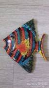 Kerámia hal multikolor fali dísz falikép