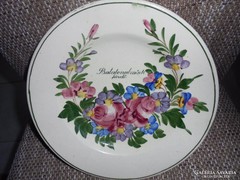 Kislődi porcelán festett emlék tányér