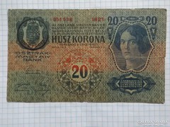 20 Korona 1913  / II. !! Románia bélyegzős! ( 2 )