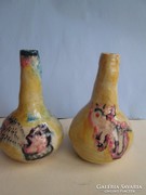 Középkori stílusban készült váza párban pirogránitból .