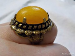 Antik karneol köves díszes gyűrű