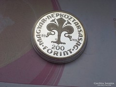 Az első magyar aranyforint ezüst 200 Ft 28 gramm PP Ritka 