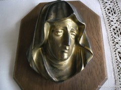 Szűz Mária  bronz kisplasztika falikép