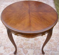 Chippendale barokk faragott szalon asztal kihúzható