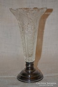 Ezüstözött talpú váza  ( DBZ 0070 )