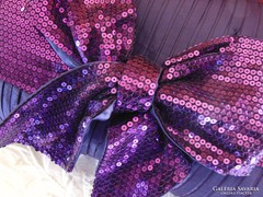  Álomszép lila flitteres masnis párna 