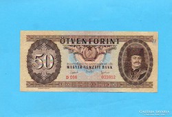 Ritkább 50 Forint 1951 Eltolódott Hátlap Ropogós papír!!!