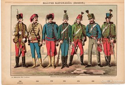 Magyar katonaság (Huszárok), 1892, eredeti, huszár, katona