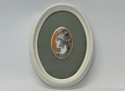 0K847 Szász Endre porcelán falikép 16.5 cm