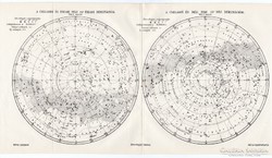 A csillagos ég északi és déli fele, nyomat 1911, eredeti