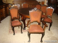 Antik étkező asztal székekkel eladó