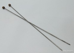 0K879 Antik kötőtű pár 32 cm