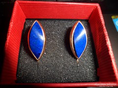 14K arany fülbevaló / lapis lazuli