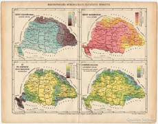 Magyarország hőmérsékleti és esőzési térképei 1892, eredeti