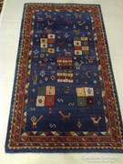 Kék gyapjú szőnyeg, falvédő 160 cm x 90 cm