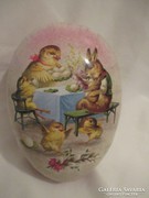 Régi papírmasé díszes húsvéti tojás.11,5 x 8 cm