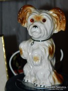 Kutya porcelán asztali lámpa -múlt század első feléből