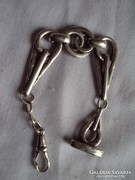 Antik ezüst Tiszti Zsebóra lánc (Gyönyörű darab)