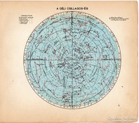 A déli csillagos ég, térkép 1929, magyar nyelvű, kis méret