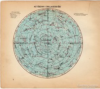 Az északi csillagos ég, térkép 1929, magyar nyelvű, régi