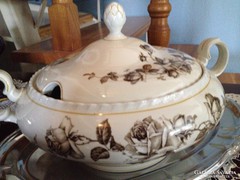 THUN(CSEH) porcelán nagyméretű antik levesestál - fedőjével 