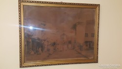 Koszkol Jenő Tunis festmény akvarell