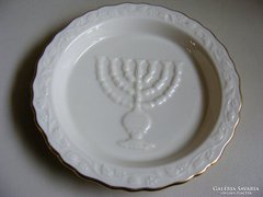  Menora judaika ivory porcelán tányér - Lenox Made in USA