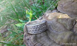 Különleges régi orosz cirkonköves mester jelzett ezüstgyűrű