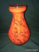 Retro piros-fekete iparművész váza 32 cm