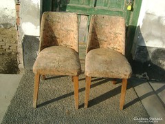 Két darab art deco párnázott támlás szék