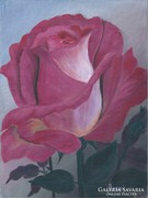 Rózsáskert szépe c. festmény, csendélet