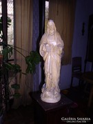Szúz Mária szobor, kéz nélkül, festett gipsz. 65 cm magas