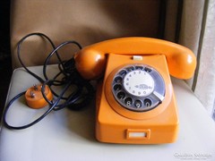 retro narancssárga telefon