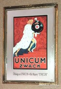 Retro Zwack UNICUM reklám fali tükör