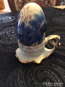 Álomszép barokk porcelán tojástartó tojással