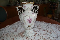 Hollóházi ritkamintás barokk váza