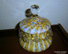 Antik muránói többrétegű  üveg bonbonier