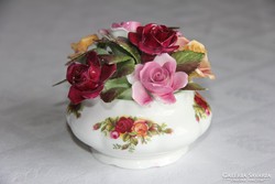 Nagy porcelán virágdísz - Royal Albert Old Country Roses