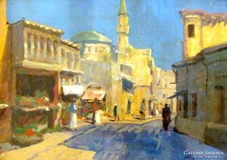 Zsigmond Béla : Tunis , Orientalista Tájképe eladó