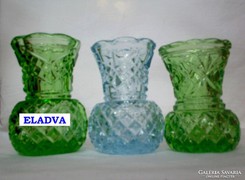 Antik üveg ibolyaváza, színes ibolya váza  (D3)