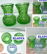 Antik üveg ibolyaváza, színes ibolya váza  (D3)