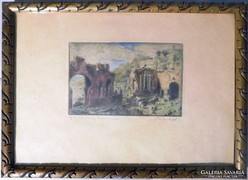 Bajor Ágost(1892-1958)Az antik színház Taorminában