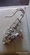  Szaxofon nagyméretű ezüst medál 16g