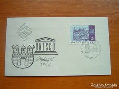 1966 MAGYAR POSTA FDC BORÍTÉK UNESCO BUDAPEST 1966