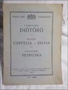 Csajkovszki : Diótörő 1927 Magyar Királyi Operaház műsorfüze